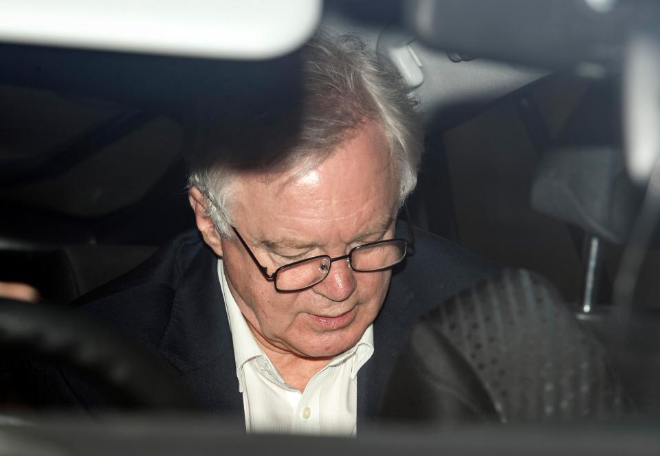  David Davis pictured yesterday after resigning as Brexit Secretary