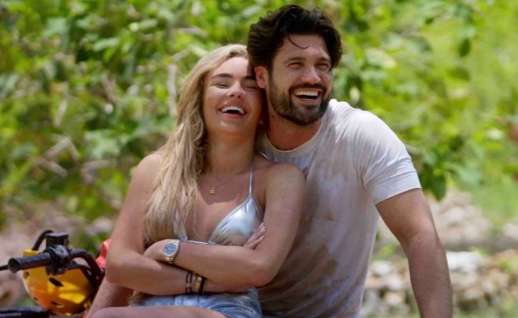 Ella Rae Wise and Dan Edgar laughing together.