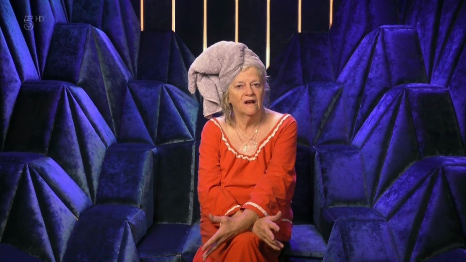 Ann Widdecombe in the diary room on Celebrity Big Brother.