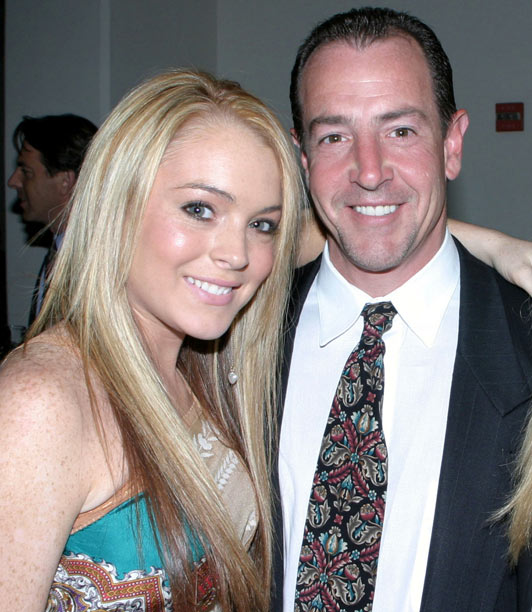 Lindsay Lohan with her dad Michael Lohan 