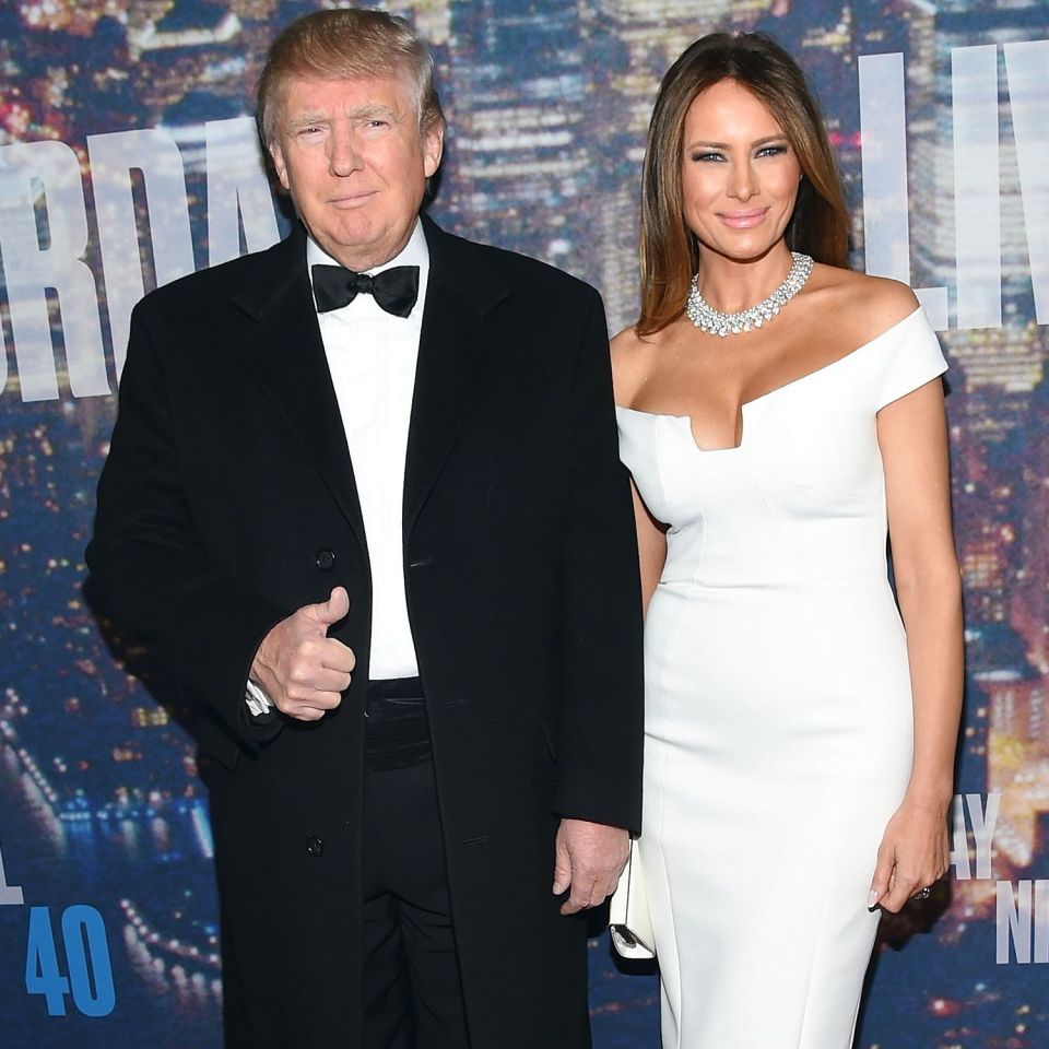 Thumbs up ... Donald and Melania