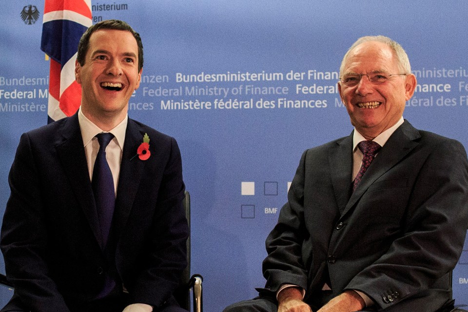 George Osborne Wolfgang Schauble