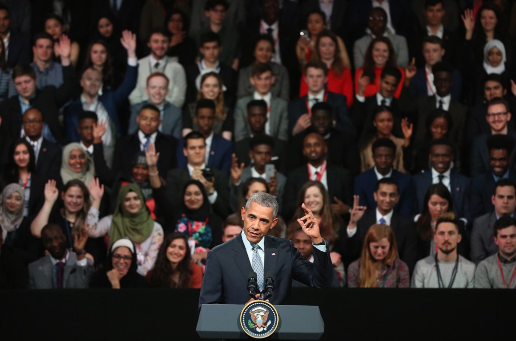Later on he held a town hall style meeting at Westminster, taking questions from the audience