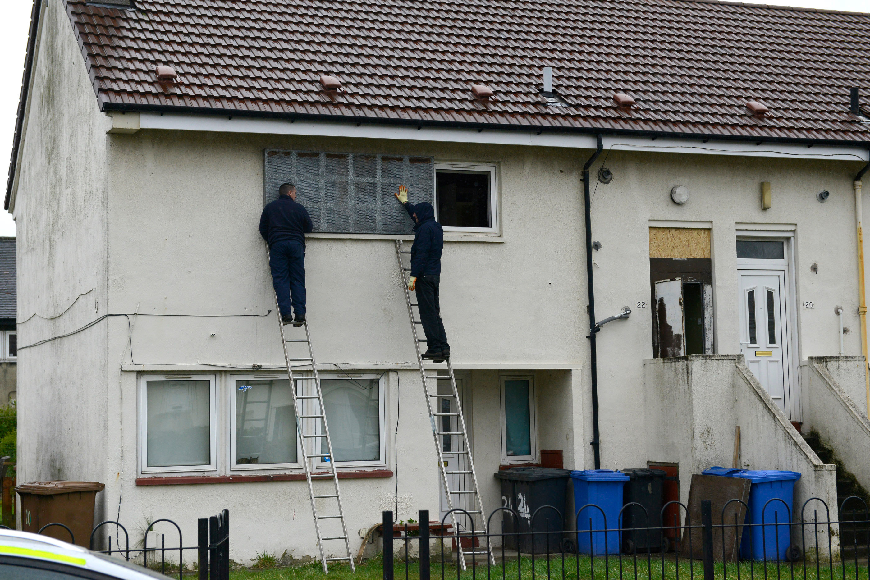 Police had been guarding the home