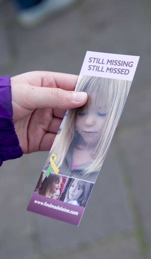 Hope ... a vicar speaking at the vigil said the determination of the McCanns and their supporters had kept hope alive