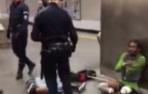Police took his prosthetic limbs and then left him sprawled out and helpless on the floor