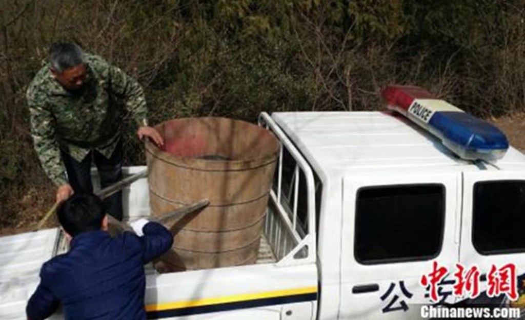 Police arrested the witch doctors and took the barrel as evidence