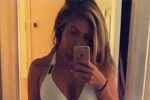 Holly Hagan post Instagram selfie wearing tiny white bikini