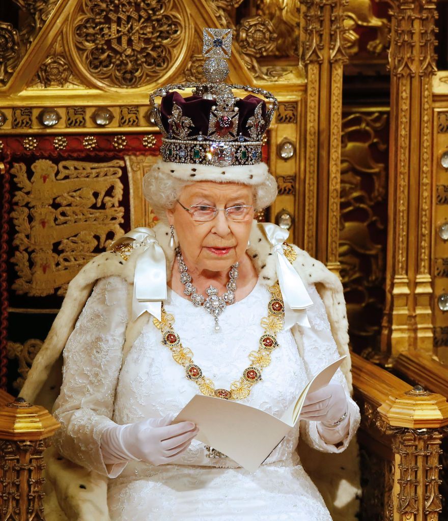 Britain's Queen Elizabeth II delivers th
