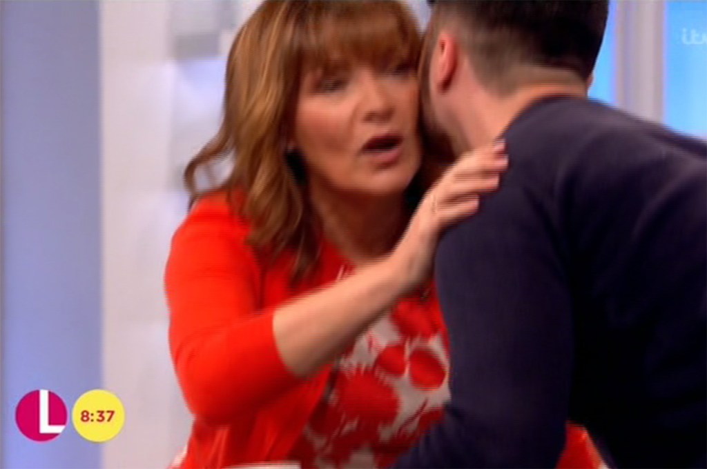 The host seemed amused by Wayne's cheeky antics