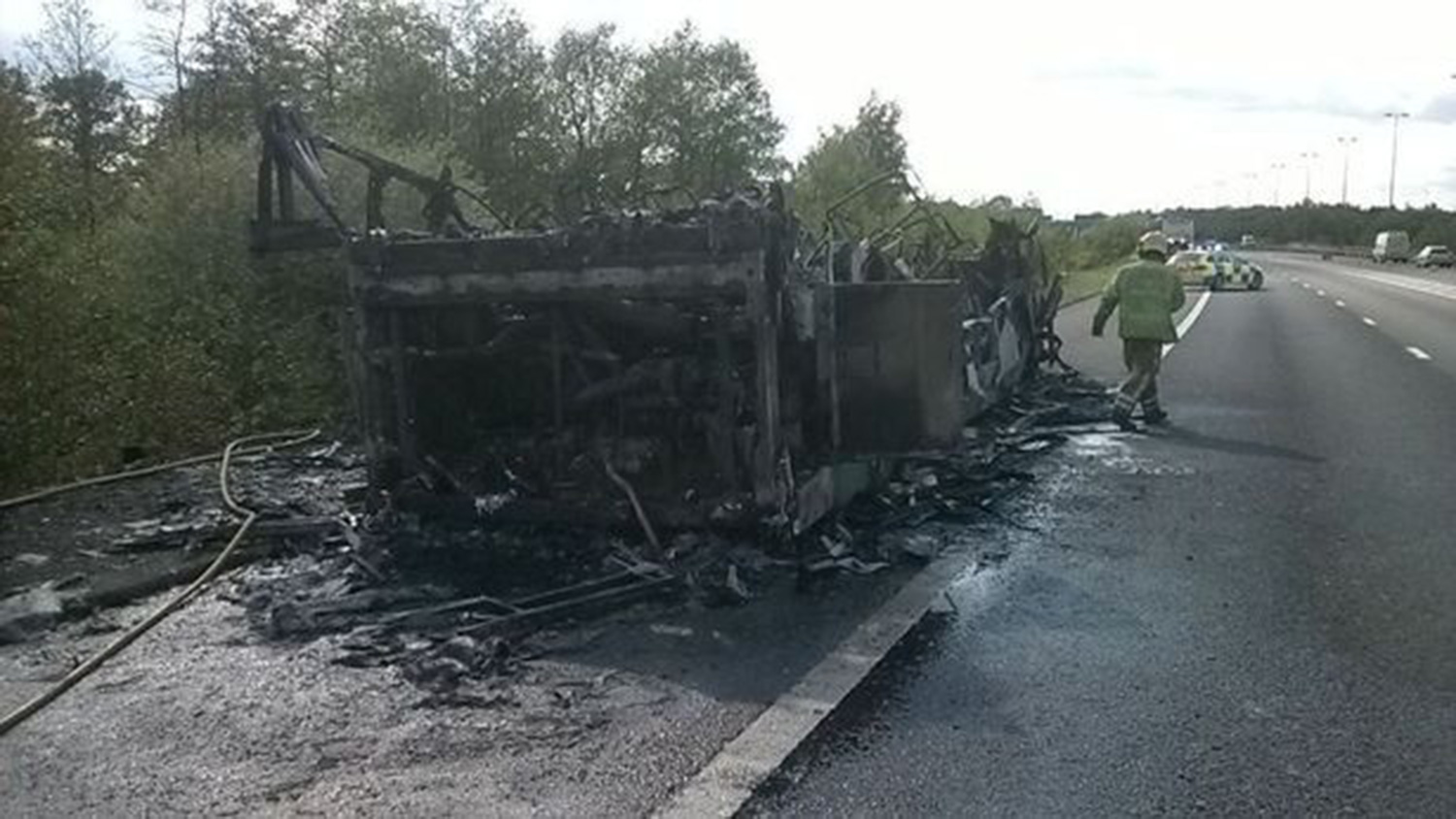 M6 coach fire