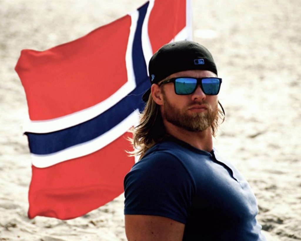 The bearded beauty hails from Norway, where he lives on the south-west coastal city of Stavanger