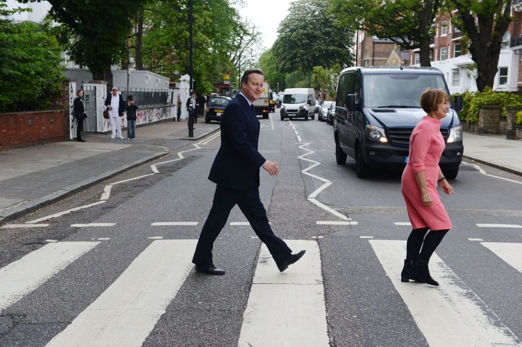 David Cameron crossing Abbey road