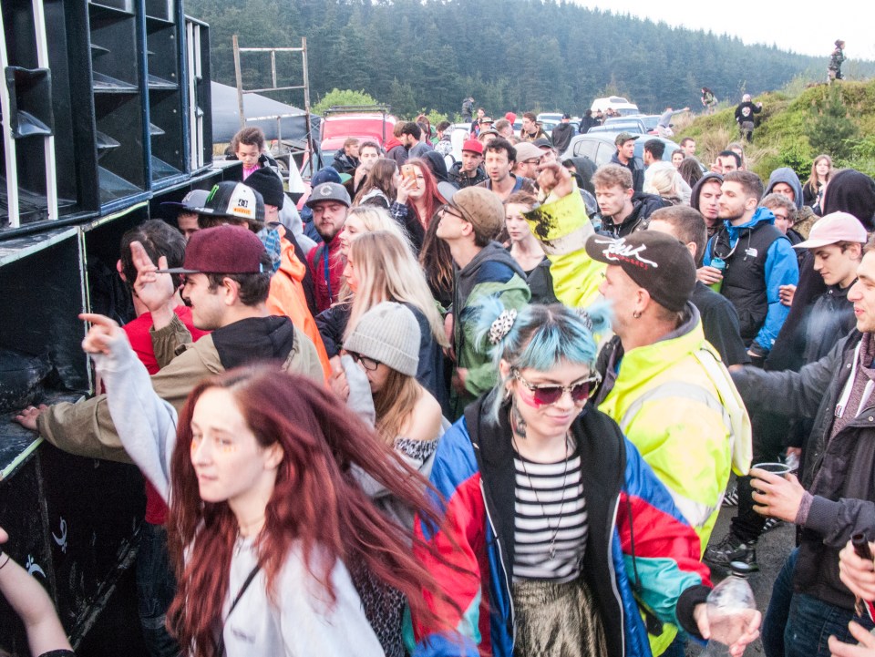 “Some ravers were jammed against a wall of speakers, staring at them as if mesmerised”