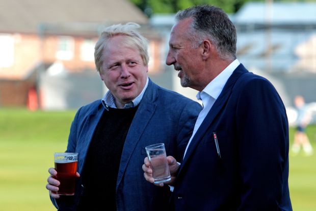 Boris Johnson and Sir Ian Botham