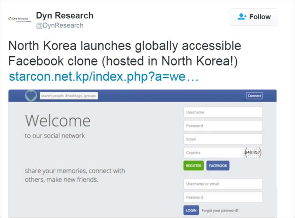 North Korea Facebook