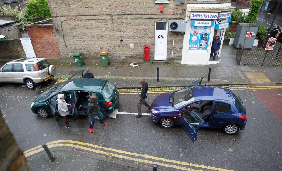 Both cars sped off before police arrived at the scene