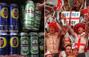 Beer and footy fans