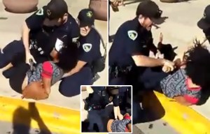 Shocking video shows cops kicking, body slamming and Tasering 'knife-wielding' black schoolgirl