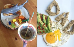 Shark on toast and bacon hair... these kids nailed Father's Day breakfast this morning