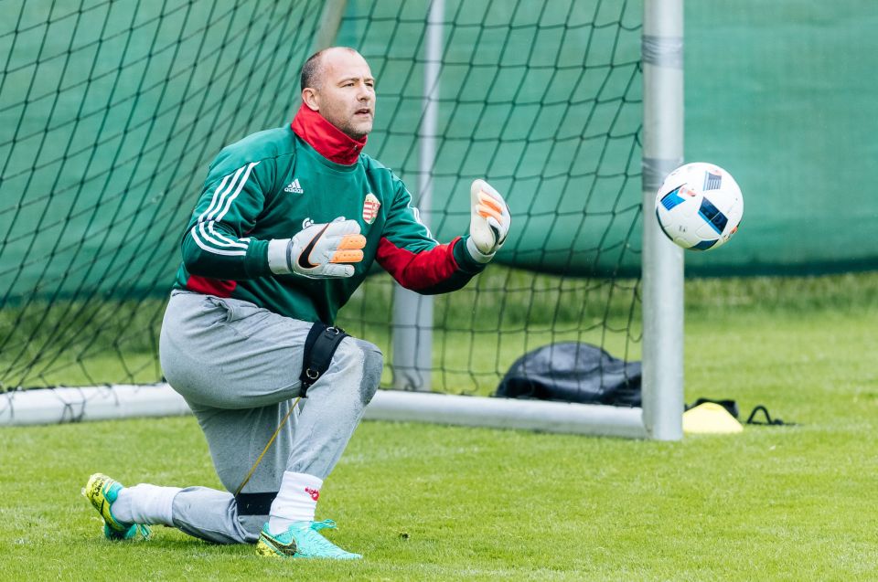 Gabor Kiraly gets ready for Euro 2016 at Hungary's training camp in Austria