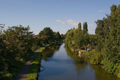 Calm canal ... Maghull, Merseyside, where the tot molester was found living