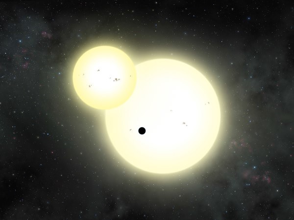 Artist's impression of the Tatooine-style planet 