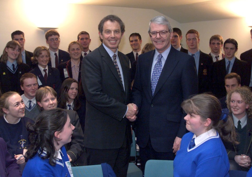 Tony Blair and John Major
