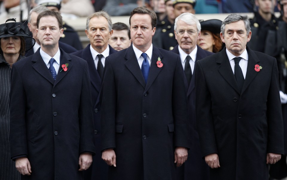 Making a stand...Four PMs urge the nation to vote Remain tomorrow in a bid to protect British economy