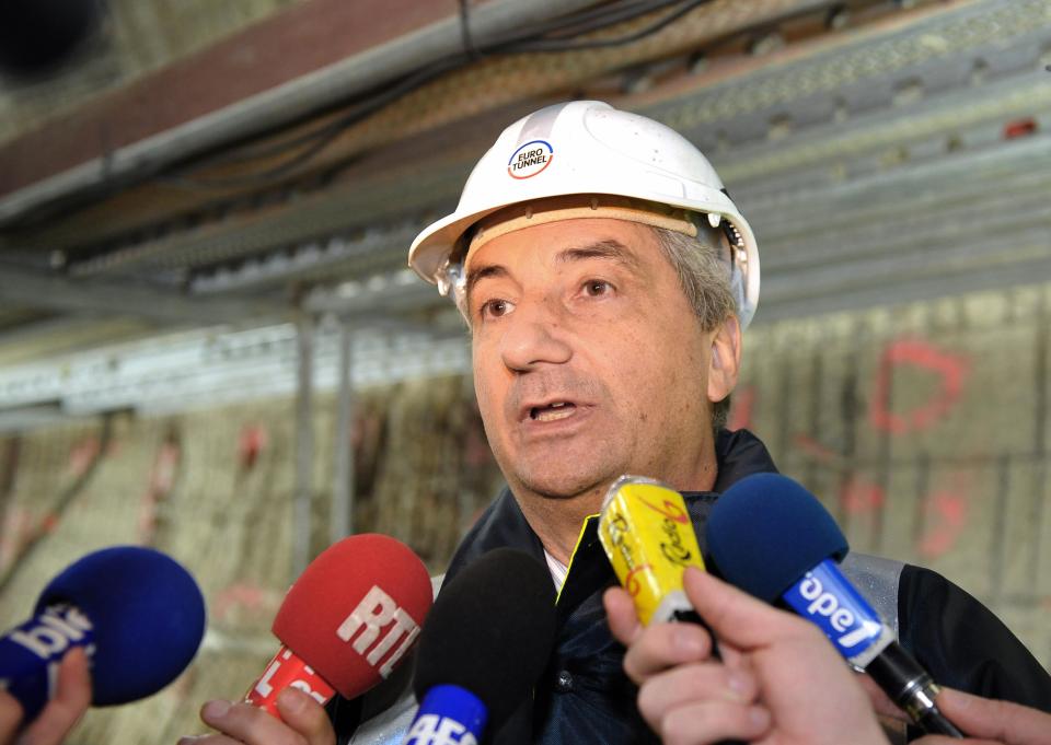 Eurotunnel chairman Jacques Gounon talking about the rail tunnel linking Britain to France in 2008