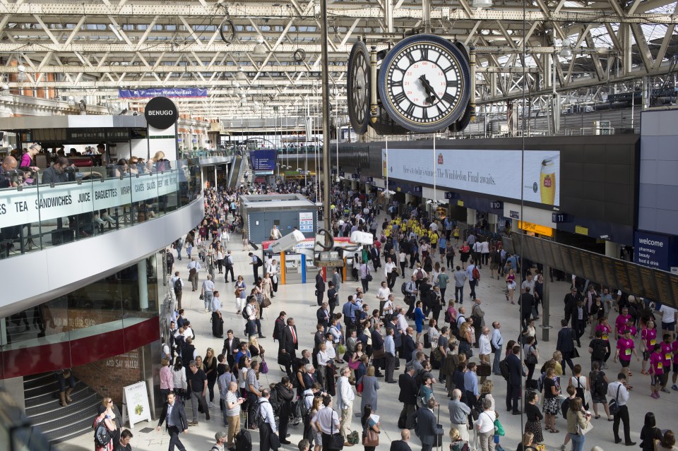 UK - Transport - Tube and train strike causes misery for commuters with the entire London Undergroun