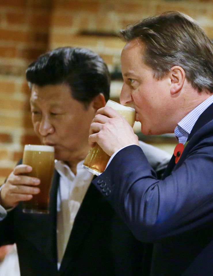 David Cameron pint