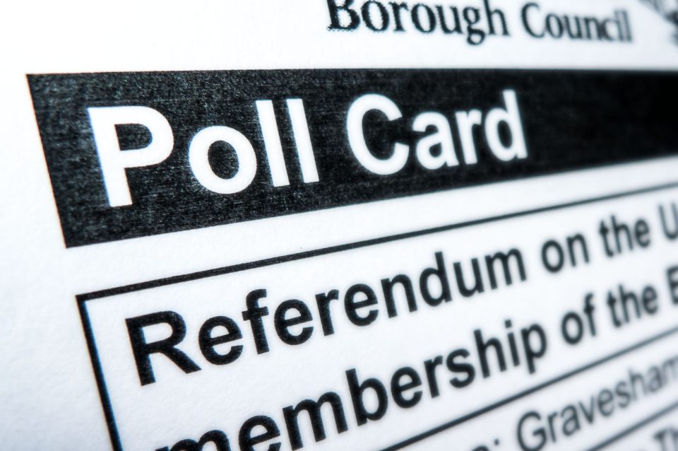 EU referendum poll card