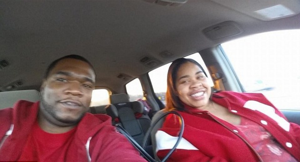 The parents of four-year-old Isaiah Gregg, Michelle Gregg and Deonne Dickerson, pictured grinning in their people carrier