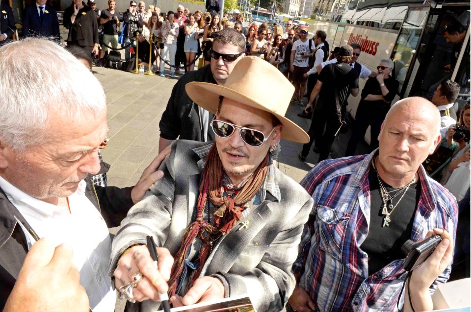 Johnny Depp of Hollywood Vampires out and about, Stockholm, Sweden - 31 May 2016