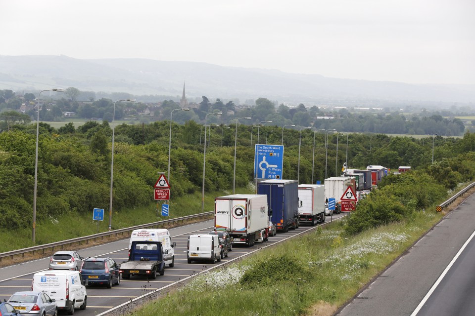 Traffic was sent on a 25-mile diversion along the M50 and around Gloucester, causing major jams in the area
