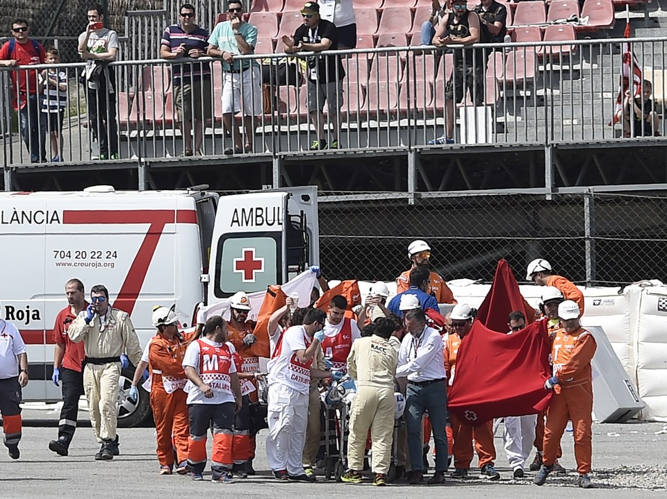Two medical cars, two ambulances and a helicopter were deployed after the crash, but he later died in hospital