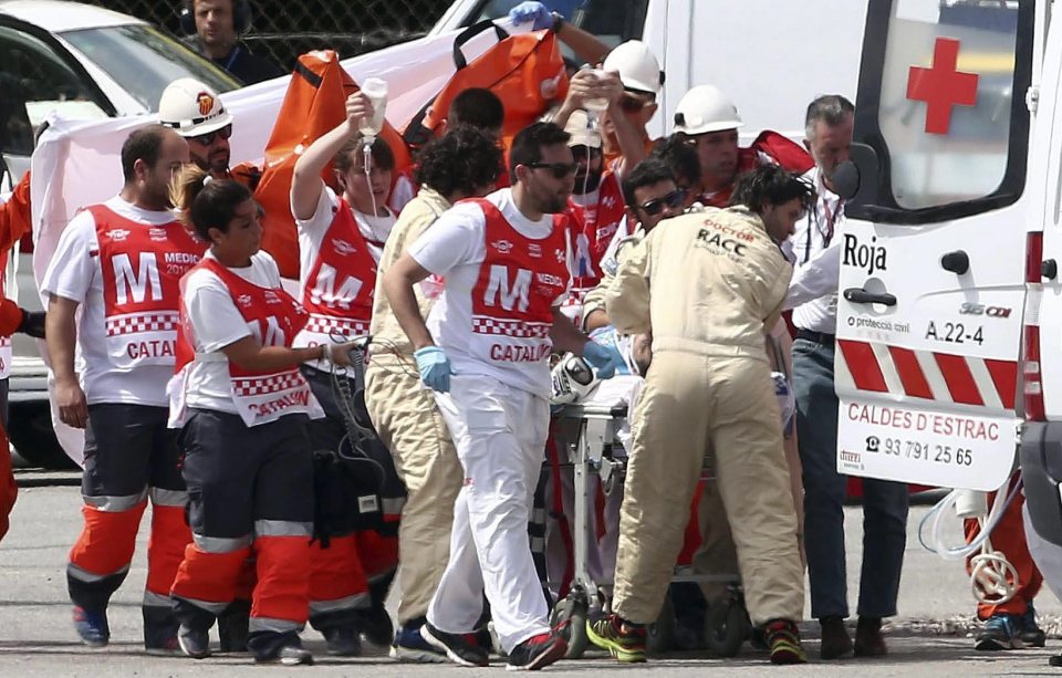 Salom crashed at Turn 12 at the challenging Montmelo track near Barcelona