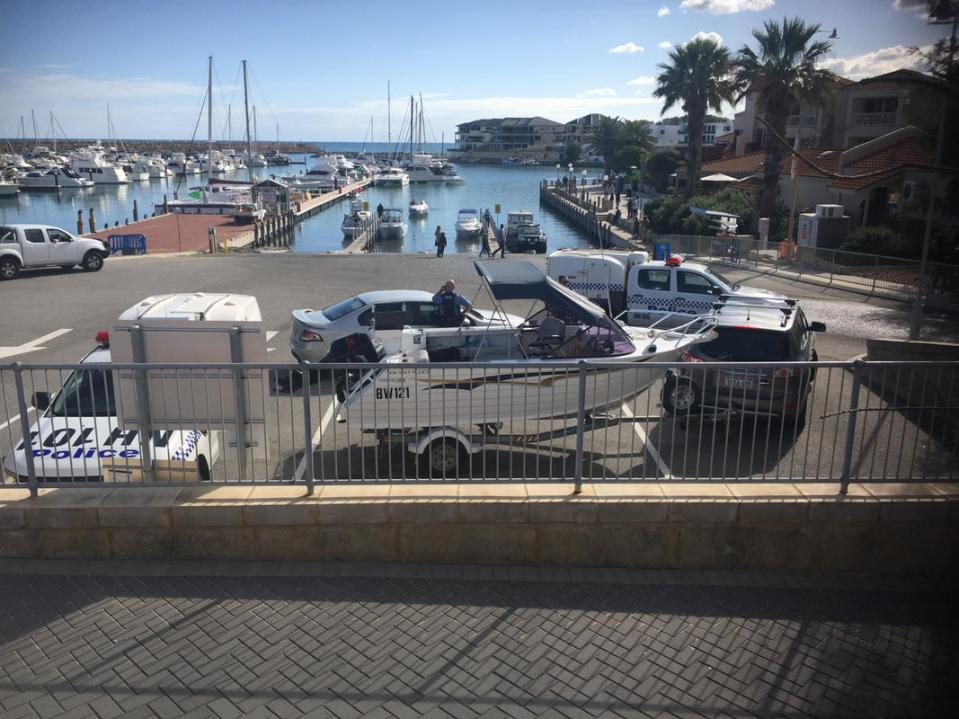The beach has been closed as authorities search for the killer shark