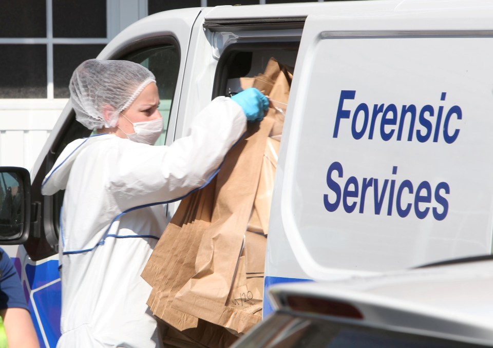 Detectives search both houses for clues into the whereabouts of the missing woman