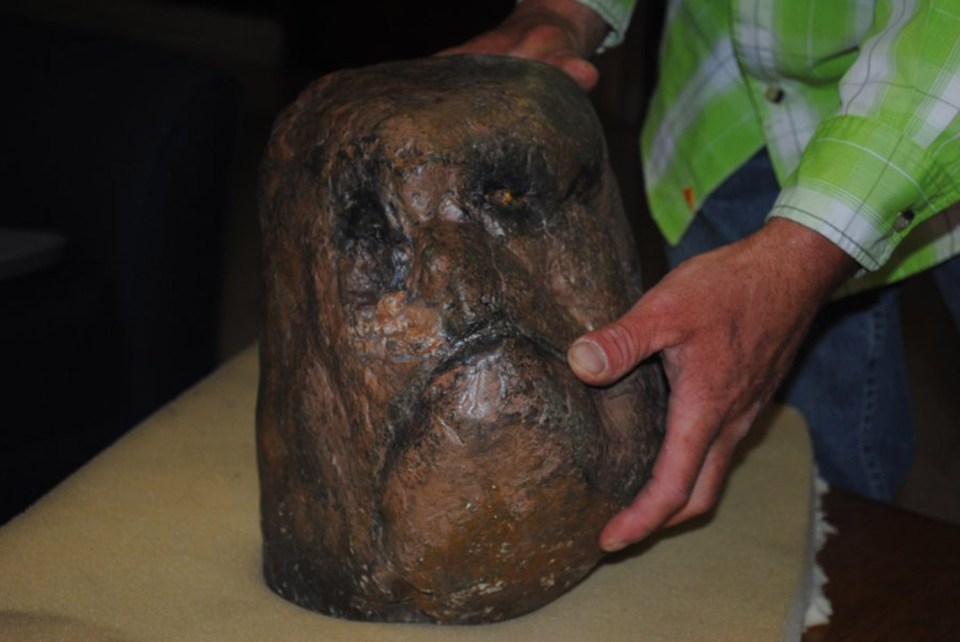 This 75 pound rock is believed to be part of bigfoot