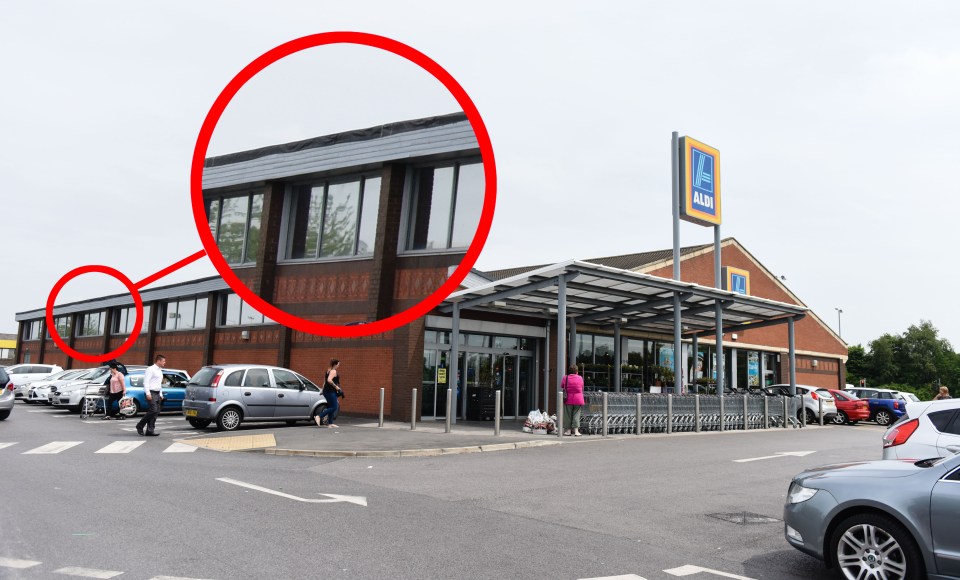 Panels from the roof of Aldi's store in Cheshire are believed to have fallen on top of the gran-of-three