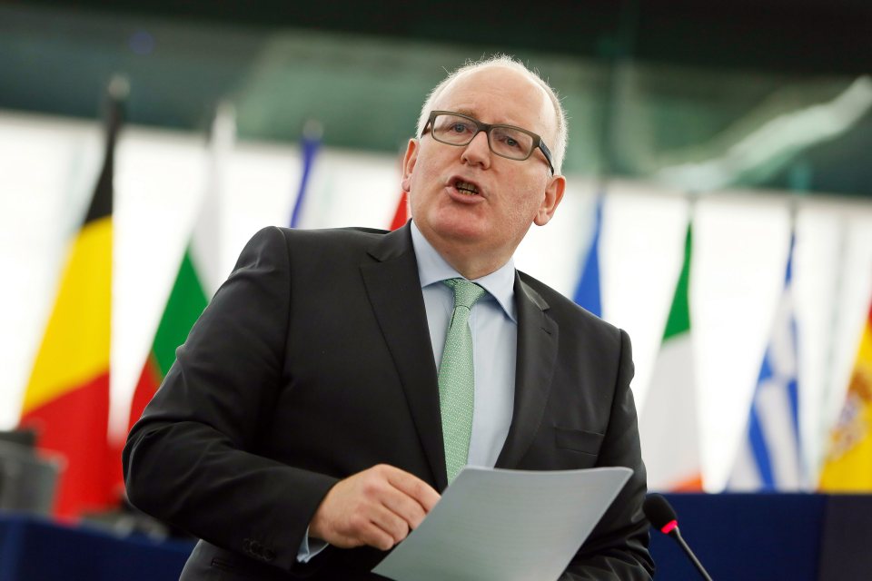European Commission vice-president Frans Timmermans said the migrants would be offered Blue Cards similar to US-style Green Cards