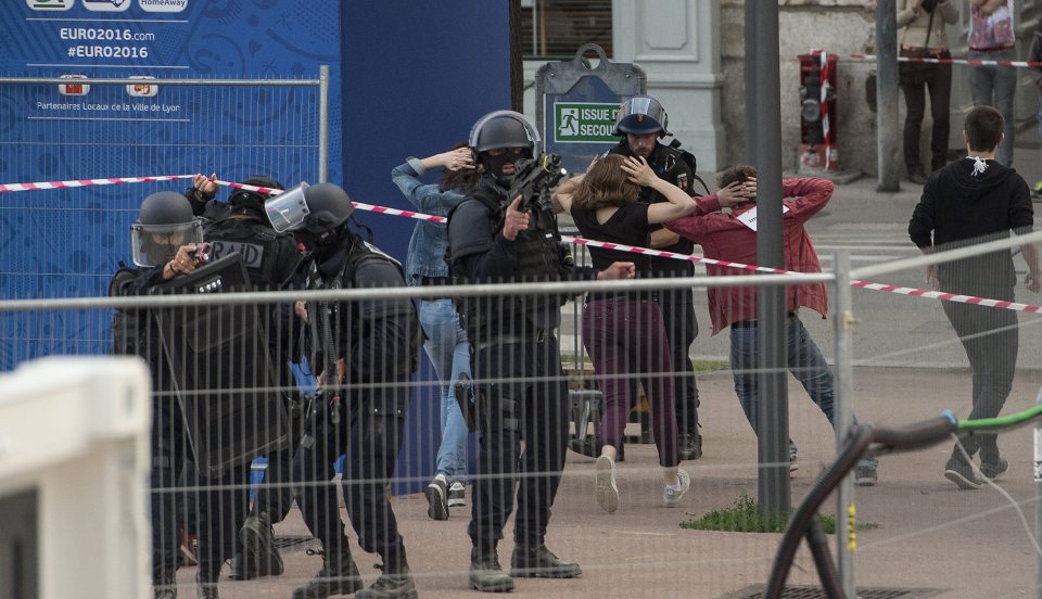 UEFA EURO 2016 Anti-terrorism exercise in Lyon