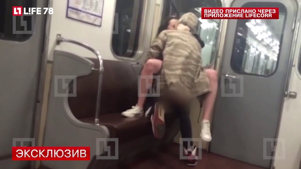 Russia couple sex underground