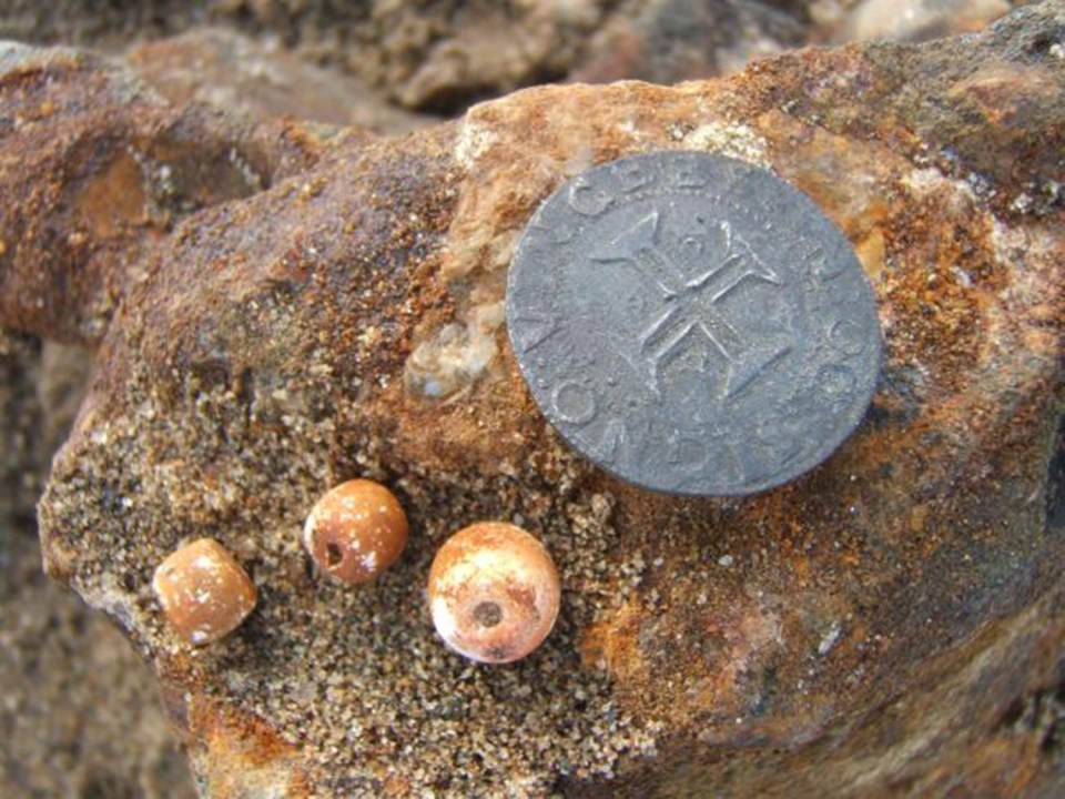 They had been carried on the Bom Jesus - a Portuguese vessel on the way around the Africa on the way to India. The ship did not make it past the Cape of Good Hope