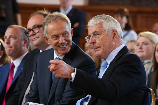 Sir John Major and Tony Blair