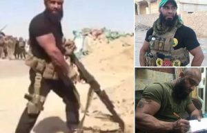 Machine gun-wielding Angel of Death arrives at the outskirts of Fallujah to take on terror group