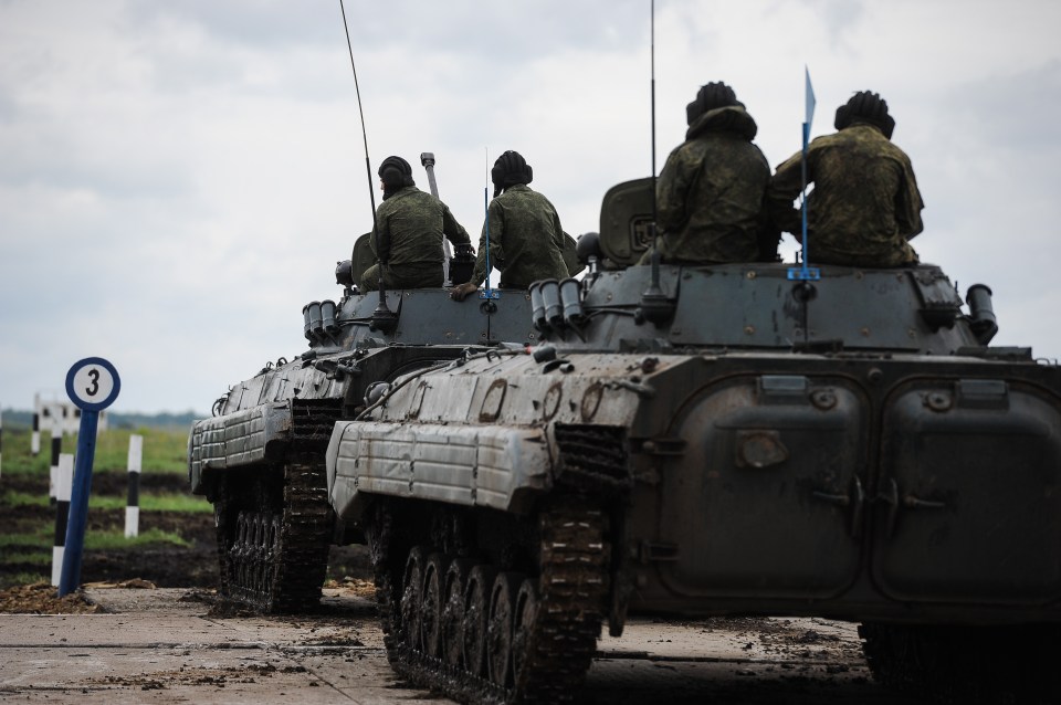 Russia's fearsome military arsenal includes hundreds of tanks station along the giant country's border with the former Soviet Union members