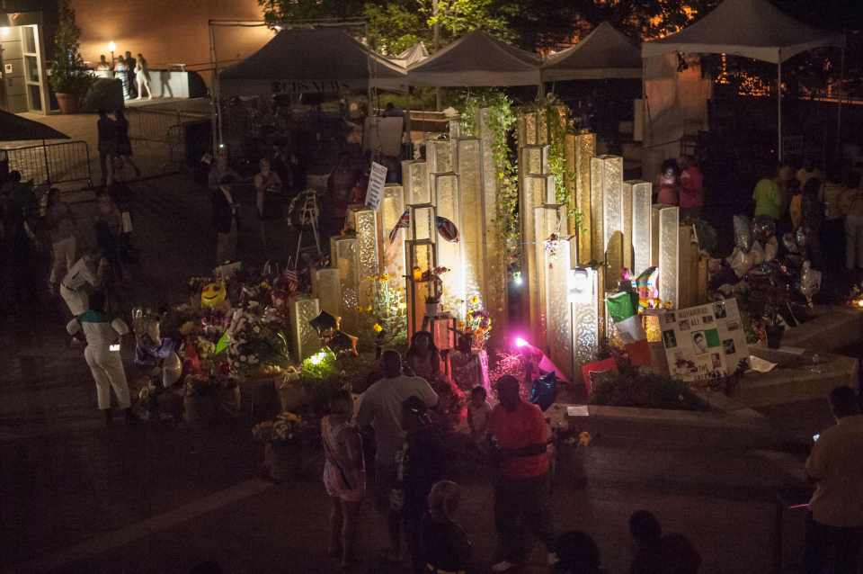 Visitors come to pay their respects at a